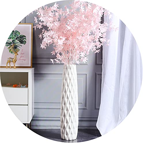 KSYGINXD Weiße Bodenvase, 61 cm hoch, dekorative große Keramikvase für Wohnzimmer, Ananas-förmige Textur, Blumenhalter für Heimdekoration, getrocknete Blumenarrangement, Einweihungsbüro, 24 Inches von KSYGINXD