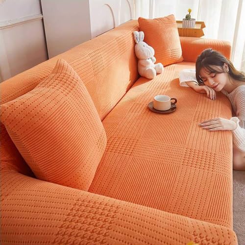 KSYXSL Couch Überzug für L Form, 1/2/3/4/5 Sitzer Spandex Jacquard Sofabezug, Elastische Ecksofa Sofa Couchhusse für Katze Hunde Haustiere von KSYXSL