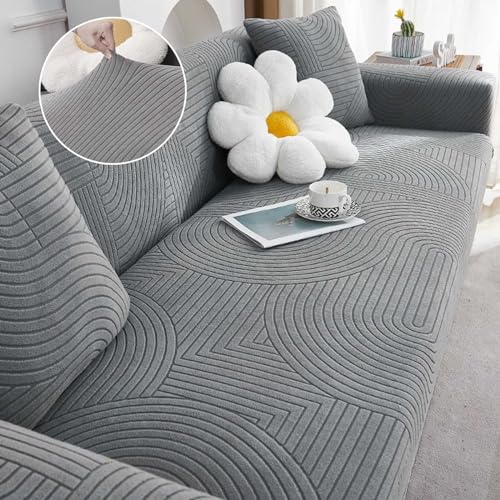 KSYXSL Sofabezug L Form Couch überzug für 4 Sitzer Eck Sofa Cover rutschfest Weich Stretch Sofa Überzug Universal Couchbezug für Katze Hunde Haustiere von KSYXSL