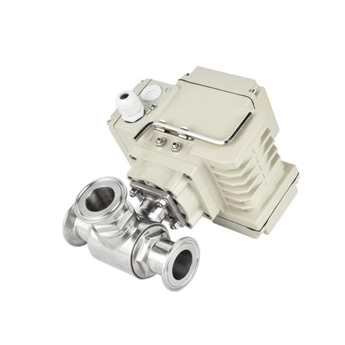 25mm 3-Wege-Hochplattform-Elektrokugelhähne 220 V 110 V 12 V Edelstahl Tri-Clamp Ferrule Typ Motorisierter Kugelhahn(L TYPE_220VAC) von KSZHZYMGX