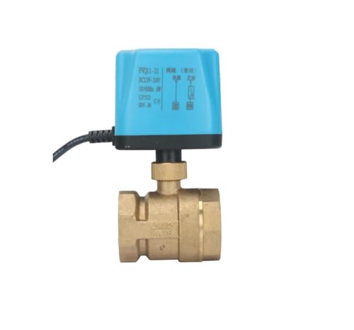 KSZHZYMGX 1-1/4 Zoll normalerweise geschlossener/offener motorisierter Kugelhahn 220 V 12 V 24 V 2-Draht-Messing-Elektrokugelhahn Magnetventil ersetzen(Closed_24V) von KSZHZYMGX