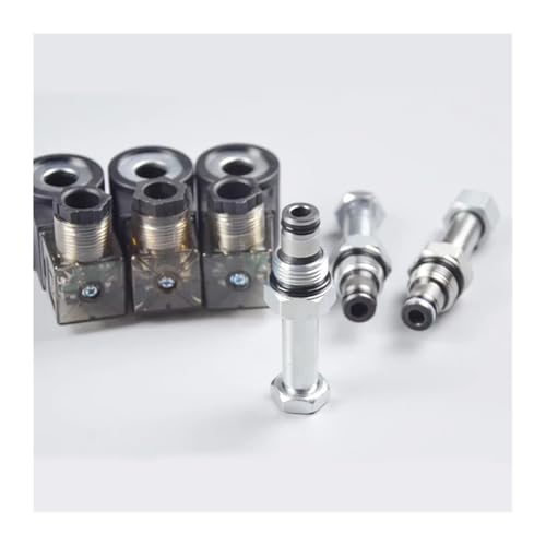 KSZHZYMGX 1 Stück hydraulisches, normalerweise geschlossenes Entlastungsmagnetventil mit Zwei Positionen und Zwei Positionen, Umkehrdruckventil DHF08-220 SV08-20NCP(12V) von KSZHZYMGX