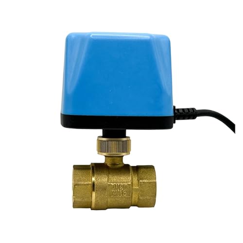KSZHZYMGX DN15 DN20 DN25 DN50 Normal geschlossenes motorisiertes Messingventil mit voller Bohrung, 2-adriges elektrisches Kugelventil, Ventilkörper mit großer Öffnung(Closed_12V) von KSZHZYMGX