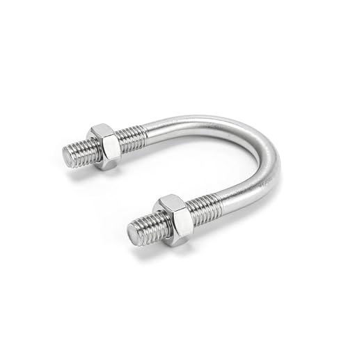 KSeSii 1/2 Stück U-förmige Schrauben aus Edelstahl 304 mit Muttern, Hoop Horse M6 M8 M10 M12, U-förmige Schrauben for die Konstruktionsmontage(1set M6x108mm) von KSeSii
