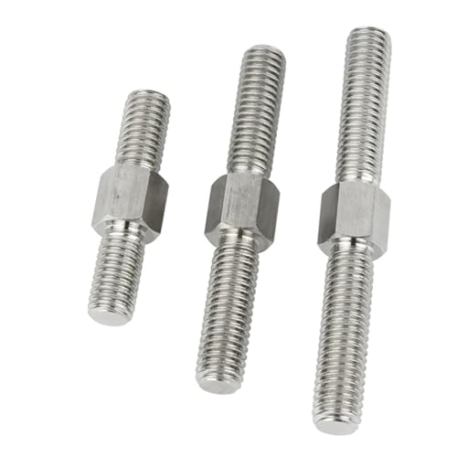 KSeSii 1–3 Stück M3 M4 M5 M6 M8 M10-M16 304 Edelstahl Links-Rechts-Gewinde Doppelendgewindestange Positiv-Negativ-Gewindestange Stehbolzen(50mm,M3-3pcs) von KSeSii
