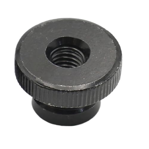 KSeSii 1-5 Stück M2-M12 304 Edelstahl GB806 Handmutter Hoher Kopf Rändelmutter Durchgangsloch Sackloch Werbung Dekorativer Nagel(Black Zinc Plated,M10 (1pcs)) von KSeSii