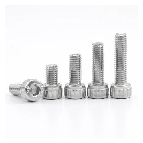 KSeSii 1–55 Stück Sechskantschrauben mit Innensechskant, M1.6 M2 M2.5 M3 M4 M5 M6 M8 M10 M12, Edelstahlschraube(4mm,M5 10pcs) von KSeSii