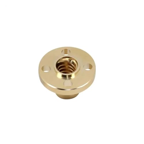 KSeSii 1 Stück T10 T12 T14 T16 T18-T40 Messing-Gewindespindel-Flanschmutter Trapezgewindespindel-Stützmutter Steigung 2 3 4 5 6 8 mm Trapezgewindemutter(T24x5mm) von KSeSii