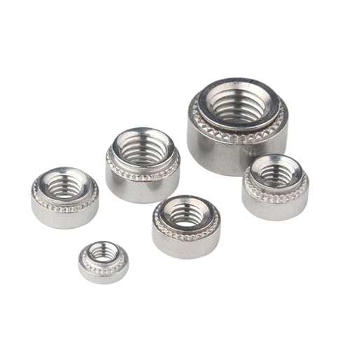 KSeSii 10/20 Stück M2 M2.5 M3 M4 M5 M6 M8 M10 304 Edelstahl Selbstklemmende Mutter Presse Einsatz Nietmutter Nutsert Rivnut Slab(10pcs,M6-1 slab 1.4mm) von KSeSii