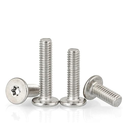 KSeSii 10–100 Stück 304 Edelstahl M2 M2,5 M3 M4 M5 M6 M8 sechslappige, ultradünne, superflache Wafer-Kopfschrauben(10mm,M2 (100pcs)) von KSeSii