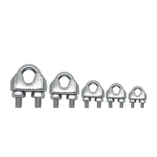 KSeSii 10 STÜCKE Silber A2 Edelstahl U-Bolzen Typ Drahtseilklemme M2 M3 M4 M5 M6 M8 M10 M12mm Klemmbolzen Haushaltshardware Arbeiten(M3) von KSeSii