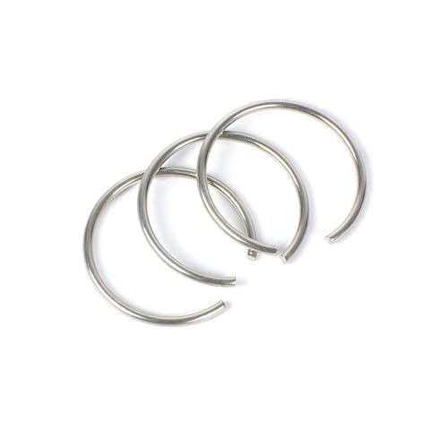 KSeSii 10 Stück Drahtdurchmesser φ2,5 mm SUS304 Edelstahl-Runddrahtringe for Lochhalter-Sicherungsringe for Wellen-Außendurchmesser = 25 mm ~ 135 mm(2.5x48x18) von KSeSii
