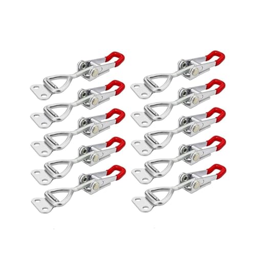 KSeSii 10PCS Toggle Latch Clamp 4001 100Kg 220lbs Haltekapazität Horizontaler Typ for Handwerkzeug for Schweißen, Rütteln, Reparieren von KSeSii