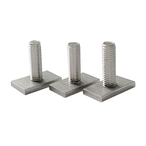 KSeSii 304 Edelstahl T-Nut Rutsche Schienenschiene T-Form Typ Rechteck Hammerkopfschraube Schraube M6 M8 M10 M12 Hardware-Werkzeugzubehör(A1) von KSeSii
