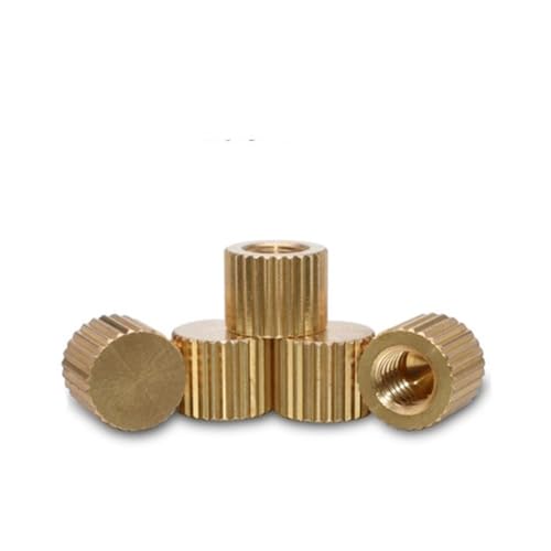 KSeSii 5-10 teile/los M2 M2.5 M3 M4 M5 M6 Edelstahl Messing Blind Kleiner Kopf Rändelmutter Hand Ziehen Mutter(Brass thumb nut,M4 10PCS) von KSeSii