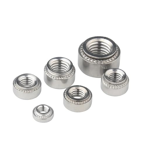 KSeSii 5–50 Stück M2-M10 304 selbsteinpressende Mutter Blechdicke 0,8 mm 1,0 mm 1,2 mm 1,4 mm 2,3 mm 3,2 mm Einsatzmutter Pressnietmutter(M5-1.4mm (50Pcs)) von KSeSii