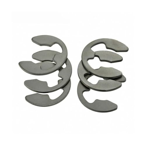 KSeSii 50 Stück 1,2/1,5/2/2,5/3/3,5/4/5/6/7/8/9/10/12 mm 304 Edelstahl/schwarzer Kohlenstoffstahl E Clip Sicherungsring Sicherungsring Unterlegscheibe(2mm,304) von KSeSii