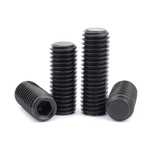 KSeSii DIN913 Feingewinde M4 M5 M6 M8 M10 M12 304 Edelstahl 12,9 Sechskant Innensechskant Flachkopfschraube Stellschraube(10pcs M6x0.5x12) von KSeSii
