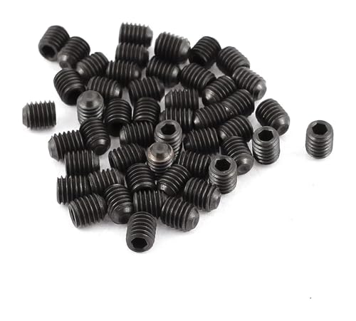 KSeSii Gewindestift mit Innensechskant und Innensechskant, M2, M2,5, M3, M4, M5, M6, M8, M10, M12, schwarzer Kohlenstoffstahl der Güteklasse 12,9, kopflose Madenschraube mit konkavem Ende(M2_3 MM X 10 KSeSii Gewindestift mit Innensechskant und Innensechskant, M2, M2,5, M3, M4, M5, M6, M8, M10, M12, schwarzer Kohlenstoffstahl der Güteklasse 12,9, kopflose Madenschraube mit konkavem Ende(M2_3 MM X 10 von KSeSii
