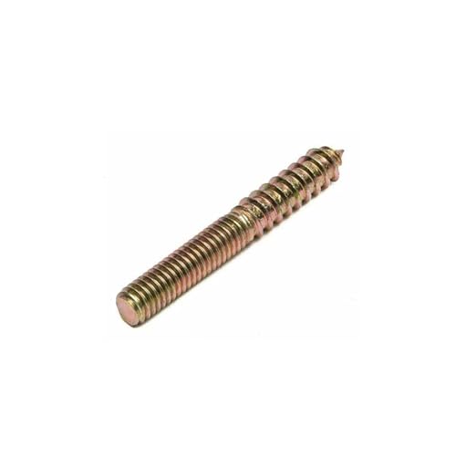 KSeSii M4 M5 M6 M8 Stockschraube Holz-zu-Metall-Dübel, doppelseitige Möbelbefestigung, selbstschneidende Schrauben, Holzgewindebolzen, 30 Stück(30MM_M4 30PCS) von KSeSii
