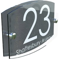 K Smart Sign Moderne Hausschilder Plakette Türnummer Straße Glaseffekt Acryl Aluminium Name | Ema5-27W-A-C K Smart Sign Moderne Hausschilder Plakette Türnummer Straße Glaseffekt Acryl Aluminium Name | Ema5-27W-A-C von KSmartSign