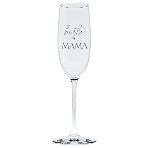 KT-Schmuckdesign Sektglas Leonardo Beste Mama - Geschenkidee Gravur individuell Leonardo Glas Geburtstagsgeschenk Muttertag von KT-Schmuckdesign