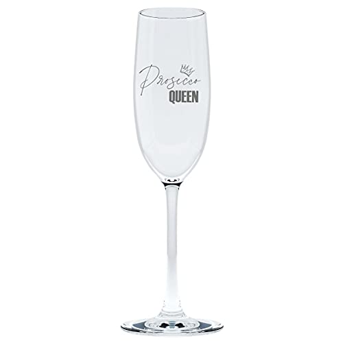 KT-Schmuckdesign Sektglas Leonardo Prosecco Queen - Geschenkidee Individuelles Sektglas Gravur Geburtstagsgeschenk von KT-Schmuckdesign