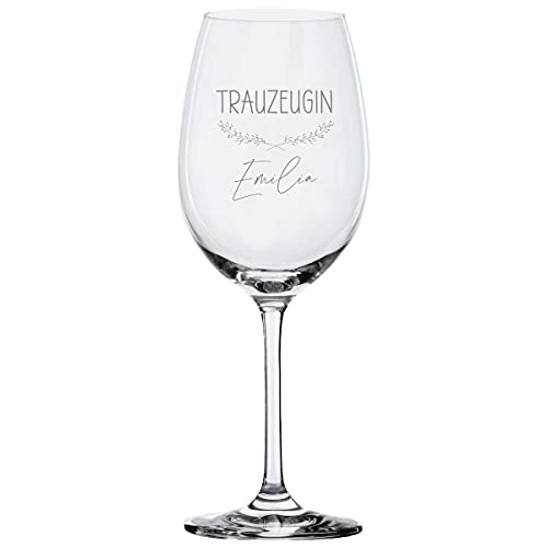 Weinglas Leonardo - Trauzeugin mit Wunschtext von KT-Schmuckdesign