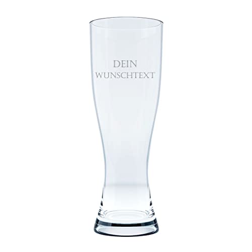Leonardo Weizenbierglas mit Wunschtext - Bierglas Weizen mit Gravur 0,5l Geschenkidee Glas Wunschgravur von KT-Schmuckdesign