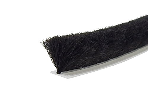 SMF 6,7 x 13 mm x 10m Velourbürste schwarz selbstklebend Türbürste SMF 6,7 x 13 mm x 10m Velourbürste schwarz selbstklebend Türbürste von KTB
