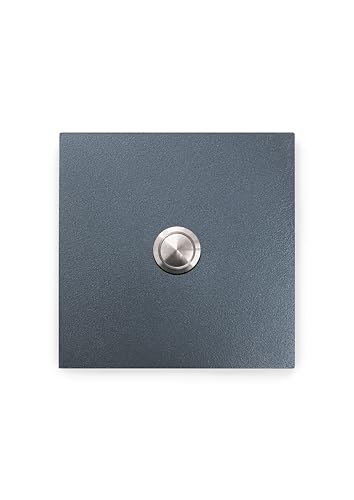 KTC-Home PREMIUM Türklingel Anthrazit - Gewölbter Drucktaster - Größe: 10x10cm - RAL 7016 - UV & Witterungsbeständig - Pulverbeschichtet KTC-Home PREMIUM Türklingel Anthrazit - Gewölbter Drucktaster - Größe: 10x10cm - RAL 7016 - UV & Witterungsbeständig - Pulverbeschichtet von KTC-Home