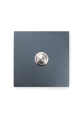 KTC-Home PREMIUM Türklingel Anthrazit - Gewölbter Drucktaster - Größe: 8x8cm - RAL 7016 - UV & Witterungsbeständig - Pulverbeschichtet KTC-Home PREMIUM Türklingel Anthrazit - Gewölbter Drucktaster - Größe: 8x8cm - RAL 7016 - UV & Witterungsbeständig - Pulverbeschichtet von KTC-Home