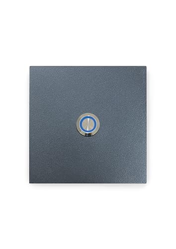 KTC-Home PREMIUM Türklingel Anthrazit - LED Drucktaster Blau - Größe: 10x10cm - RAL 7016 - UV & Witterungsbeständig - Pulverbeschichtet KTC-Home PREMIUM Türklingel Anthrazit - LED Drucktaster Blau - Größe: 10x10cm - RAL 7016 - UV & Witterungsbeständig - Pulverbeschichtet von KTC-Home