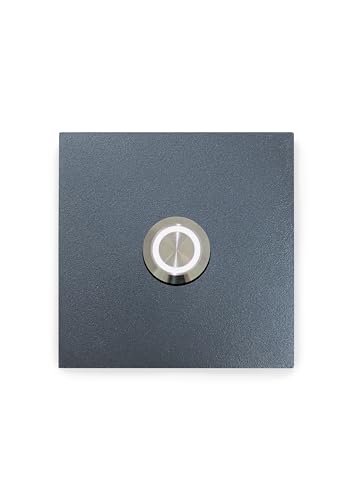 KTC-Home PREMIUM Türklingel Anthrazit - LED Drucktaster Weiß - Größe: 7x7cm - RAL 7016- UV & Witterungsbeständig - Pulverbeschichtet KTC-Home PREMIUM Türklingel Anthrazit - LED Drucktaster Weiß - Größe: 7x7cm - RAL 7016- UV & Witterungsbeständig - Pulverbeschichtet von KTC-Home