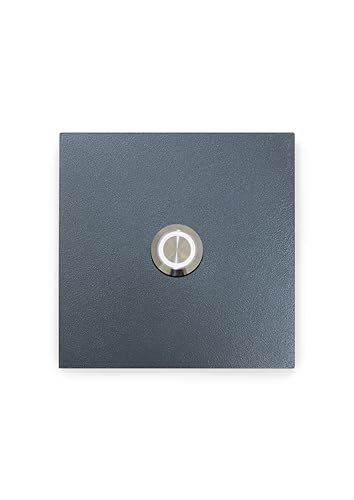 KTC-Home PREMIUM Türklingel Anthrazit - LED Drucktaster Weiß - Größe: 9x9cm - RAL 7016 - UV & Witterungsbeständig - Pulverbeschichtet KTC-Home PREMIUM Türklingel Anthrazit - LED Drucktaster Weiß - Größe: 9x9cm - RAL 7016 - UV & Witterungsbeständig - Pulverbeschichtet von KTC-Home