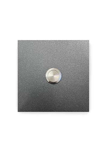 KTC-Home PREMIUM Türklingel Eisenglimmer- Flacher Drucktaster - Größe: 9x9cm - DB 703- UV & Witterungsbeständig - Pulverbeschichtet von KTC-Home