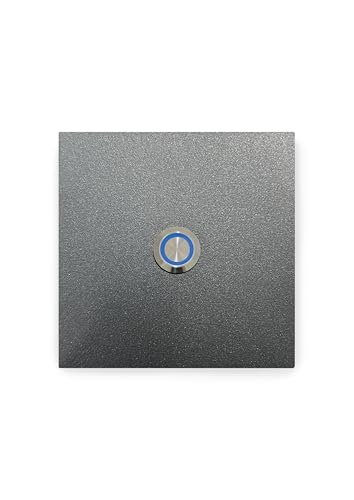 KTC-Home PREMIUM Türklingel Eisenglimmer- LED Drucktaster Blau - Größe: 10x10cm - DB 703- UV & Witterungsbeständig - Pulverbeschichtet KTC-Home PREMIUM Türklingel Eisenglimmer- LED Drucktaster Blau - Größe: 10x10cm - DB 703- UV & Witterungsbeständig - Pulverbeschichtet von KTC-Home