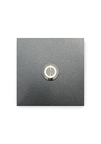 KTC-Home PREMIUM Türklingel Eisenglimmer- LED Drucktaster Weiß - Größe: 8x8cm - DB 703- UV & Witterungsbeständig - Pulverbeschichtet KTC-Home PREMIUM Türklingel Eisenglimmer- LED Drucktaster Weiß - Größe: 8x8cm - DB 703- UV & Witterungsbeständig - Pulverbeschichtet von KTC-Home