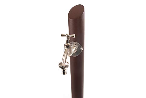 KTC Tec TRINKWASSER Wassersäule TSRS 710 Rost Optik braun, Wasserzapfsäule Wasserzapfstelle Gartenzapfstelle Zapfstelle Zapfsäule Bewässerung Garten Spender, rund von KTC Tec