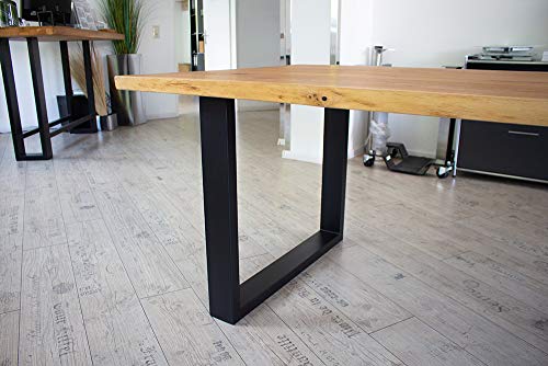 KTC Tec Tischgestell Stahl TU 100x40 10x4 Metall schwarz matt Tischuntergestell Tischkufe Kufengestell Tischbeine Tischfuß Industriedesign Esstisch Schreibtisch 600mm (1 Paar) von KTC Tec