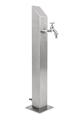 KTC Tec Wassersäule Edelstahl V2A Garten Brunnen Zapfsäule Wasserzapfsäule Wasserverteiler Zapfstelle SQS-730 von KTC Tec