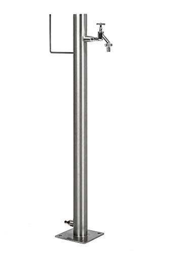 KTC Tec Wassersäule SRG 950 mm Edelstahl MIT Schlauchhalterung Gartenschlauch Zapfsäulen Schlauchhalter von KTC Tec
