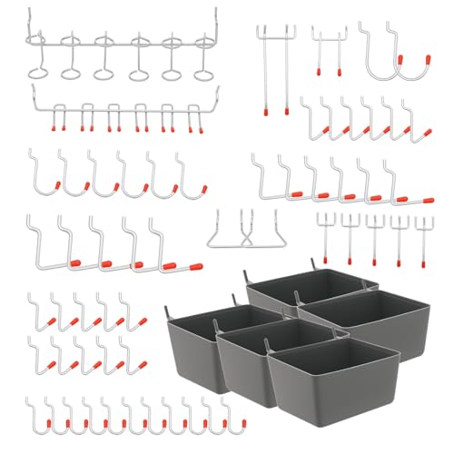 116 PCs Metall Pegboard Accessoire Organizer Kit mit Pegboard Bin Enduring Peg Board Accessoire Kit Multiple Haken -Board -Haken -Sortiment zum Aufhängen 116 PCs Metall Pegboard Accessoire Organizer Kit mit Pegboard Bin Enduring Peg Board Accessoire Kit Multiple Haken -Board -Haken -Sortiment zum Aufhängen von KTCINA