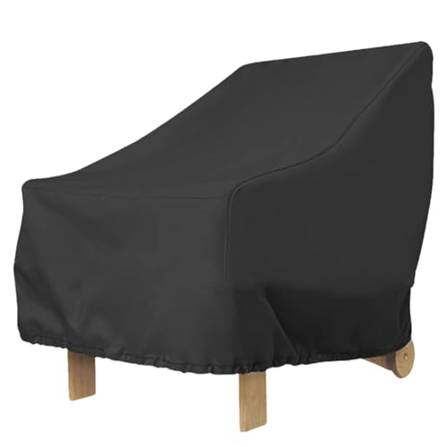 Abdeckung für Gartenstuhl 80×85×91cm Oxford-Gewebe 210D Gartenstühle Abdeckung Mit Kordelzug Wasserdicht Winddicht Anti-UV Schutzhülle Gartenstühle Stuhlabdeckung für Gartenmöbel von KTCINA
