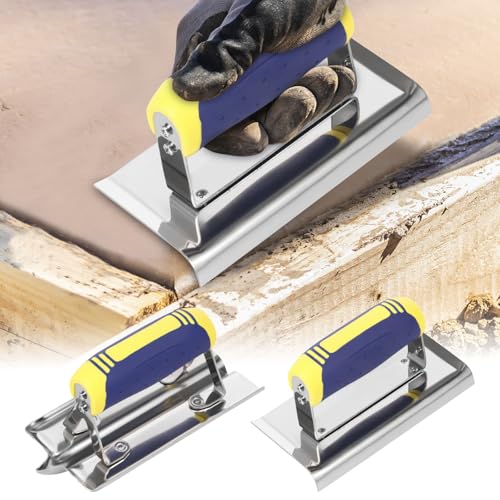 2 Pcs Beton Glättekelle & Fugenfräser Set 28×10 cm 1,3 mm Edelstahl Handkanten-Glätter mit Softgriff rostfreie Trockenbau Werkzeuge präzises Fugenwerkzeug für Putz Stuckzemente und Estrich-Finishing von KTCINA