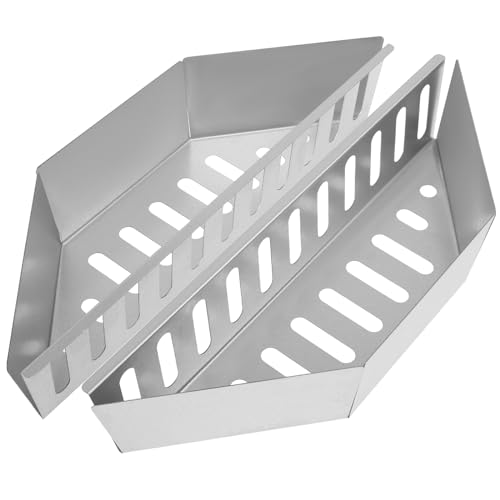 2 Stück Char-Basket 38,5 x 11 x 7,5 cm Holzkohle-Körbe Ultra Hochwertigen Hitze- und Korrosionsbeständigen Kohleschale Holzkohlengrills für Direktes und Indirektes Grillen von KTCINA