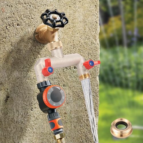 2 Wege Verteiler Wasser 3/4 Zoll Messing -20 °C bis 80 °C kann bis zu 1,6 MPa Verlängerten Bediengriff 2-Wege Wasserhahn Wasserverteiler Kugelhahn zum Einstellen und Absperren des Wasserflusses von KTCINA