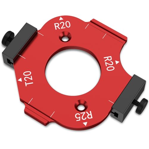 4-in-1 Eckradius-Frässchablonen R10 - R25 Radius Jig Router Templates Alu Radius Jig Router Schablonen Corner Radius Routing Templates Frässchablonen für Tische Stühle (R20) von KTCINA