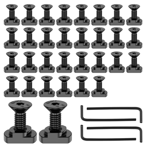 KTCINA 40 Pcs Schrauben Muttern Set M4 12mm Schwarz - Edelstahl mit L-Förmiger Schraubenschlüssel - Zylinderschrauben mit Innensechskant - M-LOK-Zubehörteile KTCINA 40 Pcs Schrauben Muttern Set M4 12mm Schwarz - Edelstahl mit L-Förmiger Schraubenschlüssel - Zylinderschrauben mit Innensechskant - M-LOK-Zubehörteile von KTCINA