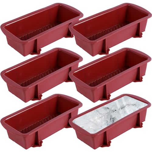 6 Pcs Extra Große Eisblock-Form Silikon Eisblockformen für Eisbad Eisblöcken Wiederverwendbare Eisblock Form XX Extragroße Silikon Gefriertablett Gefrierschrank Eiswürfelform für Camping Angeln Eisbad von KTCINA